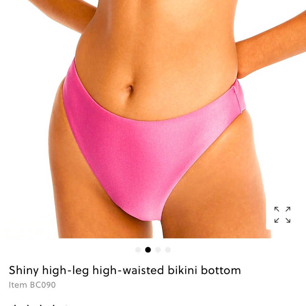 Jcrew shiny bottom high leg pink mauve xl